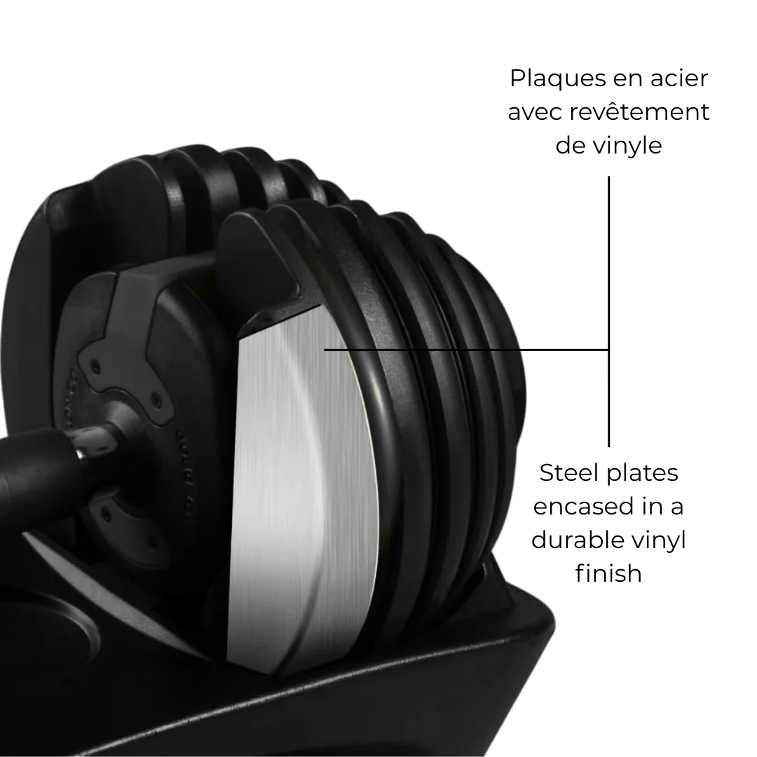Ensemble de 2 Haltères Ajustables (10 à 90lb) - Image 3