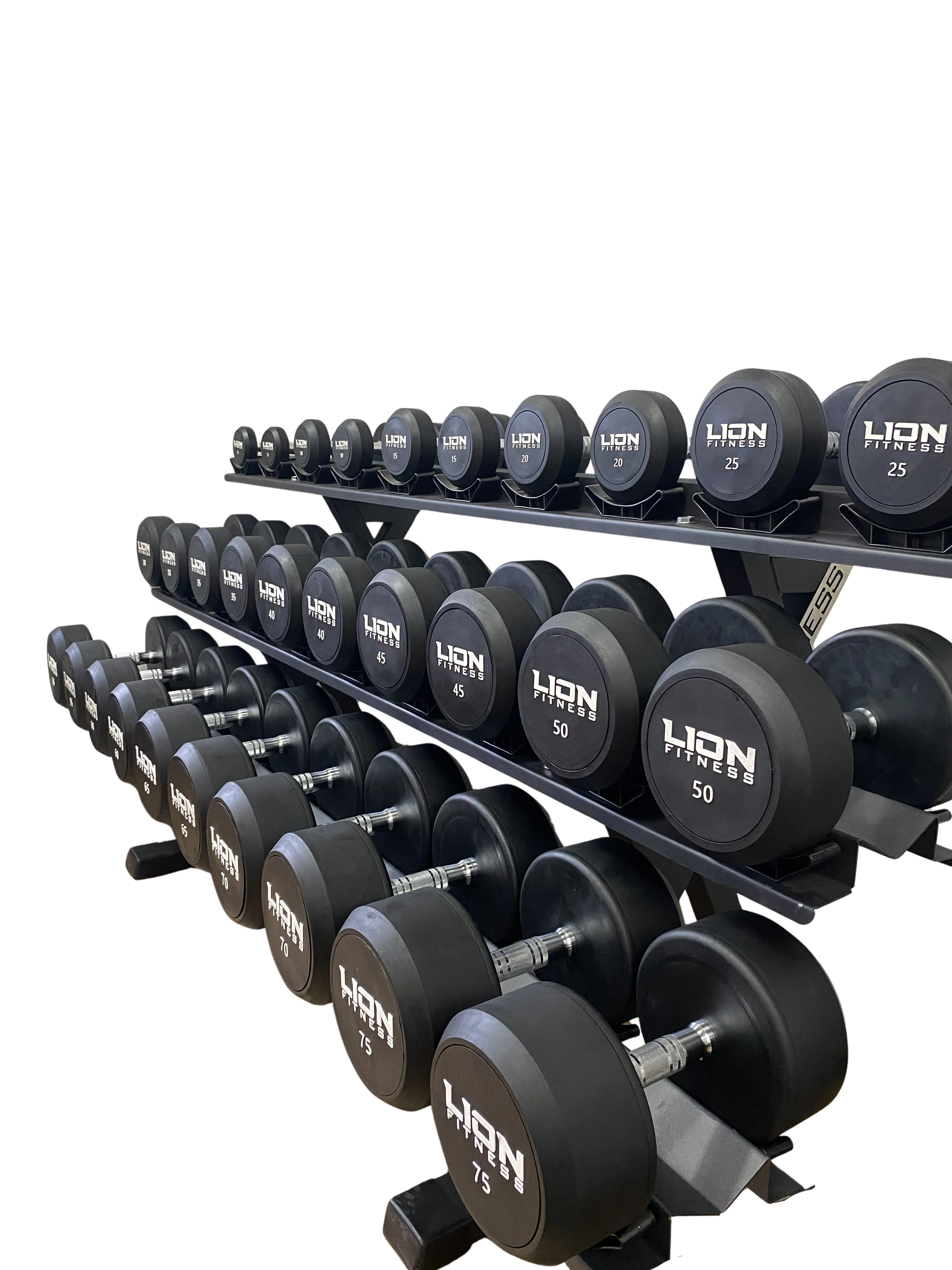ENSEMBLE HALTÈRES COMMERCIAUX RONDS 5-75LB AVEC RACK COMMERCIAL 3 ÉTAGES - Image 7