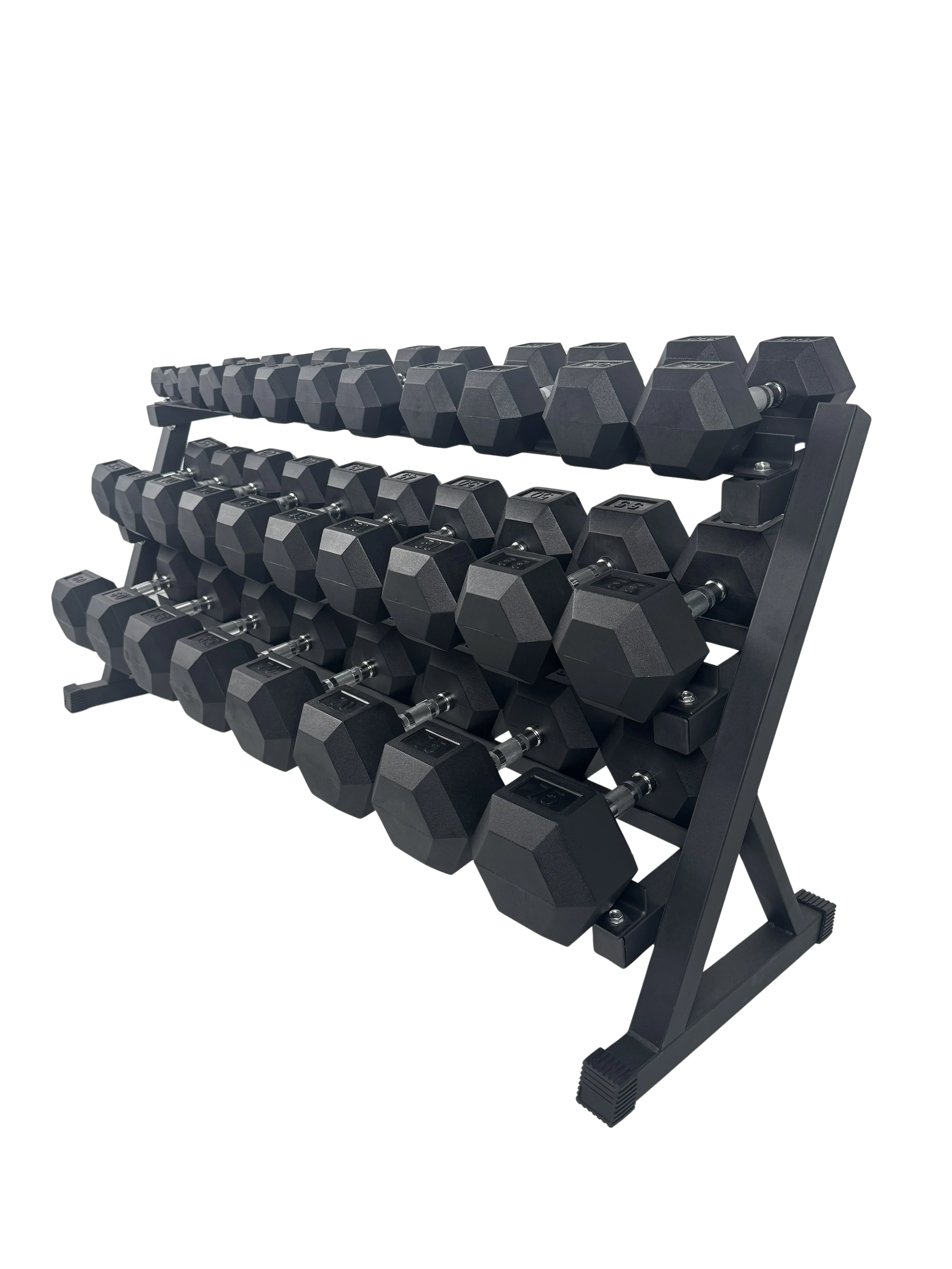 Ensemble Haltères Hexagonaux 5-75lb avec rack 3 étages - Image 5